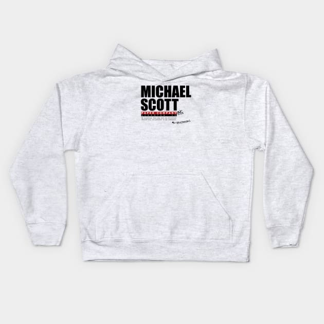 Michael Scott Paper Company - Dunder Mifflin - The Office Parody Kids Hoodie by WFDJ